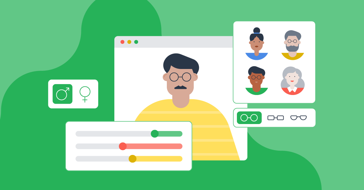 Creating an ideal buyer persona on a computer with a name, job title, and a picture to make them more human and relatable, allowing you to better understand them and choose the best marketing strategy to convert them.