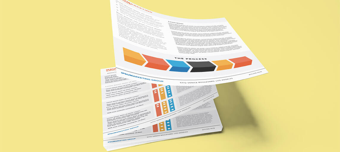 A collection of company sell sheets presenting the company's products or services, statistics, leaders, and mission provides potential clients with a clear picture of what to expect from your company.