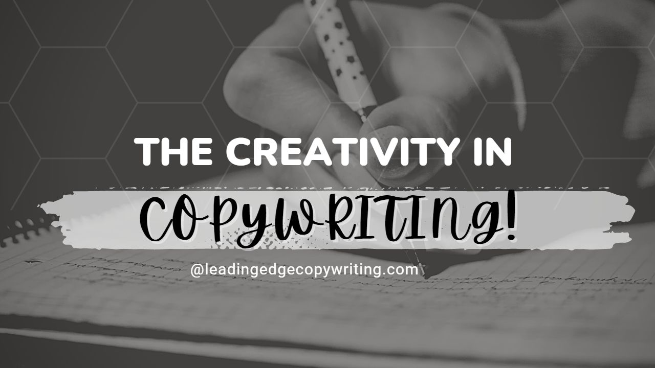 A simplistic black and white photo shows a copywriter's hand creating compelling content for their marketing and business. It shows the creativity of copywriting to persuade the target audience and compel them to take action.